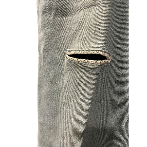 Lana Erica Gemstone Cut Out Light Wash Denim Blue Jeans Size 10 Casual Women's - Picture 4 of 8
